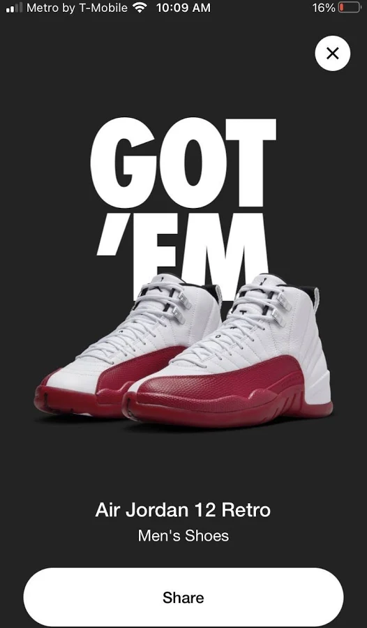 Air Jordan 12 Cherry Retro White Varsity Red Ct8013-116 Men Usa Size
