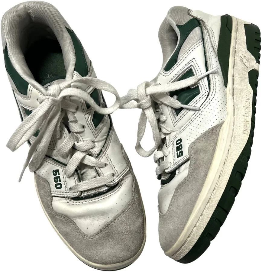 Balance 550 Sneakers In White Green