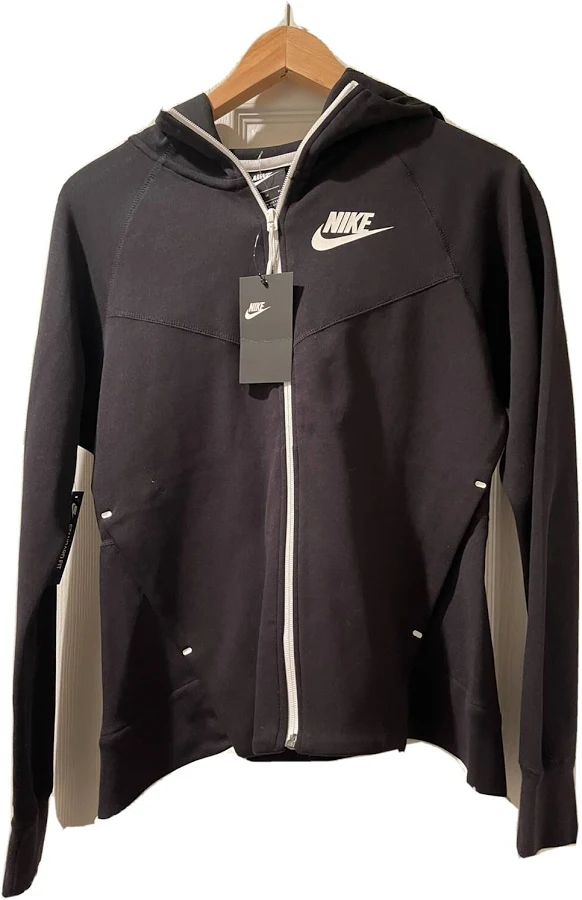 Nike Nsw Tech Fleece F/z Windrunner Black/white Women's Hoodie