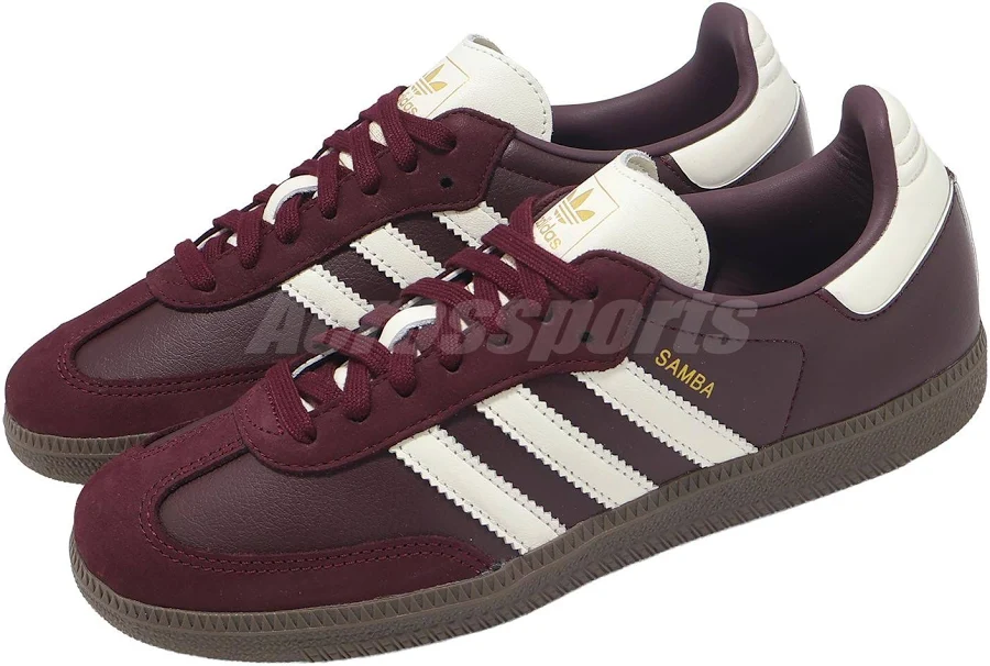 Adidas Originals Samba Og W Maroon Off White Women Casual Shoes Jr8844