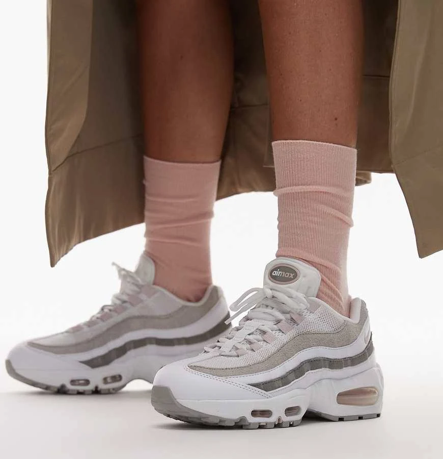 Nike Air Max 95 OG sneakers in white and pink
