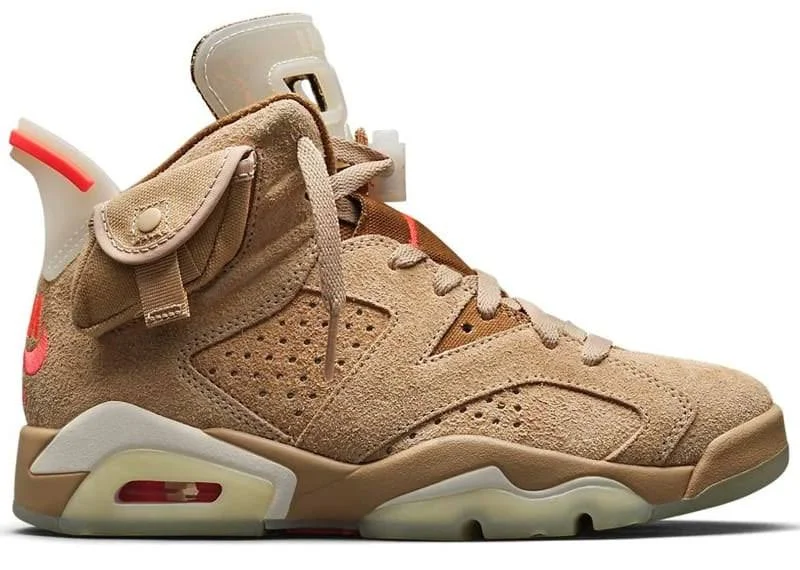 Jordan 6 Retro x Travis Scott ‘British Khaki’ Uk 8.5 / Preowned 9/10-Replacement Box