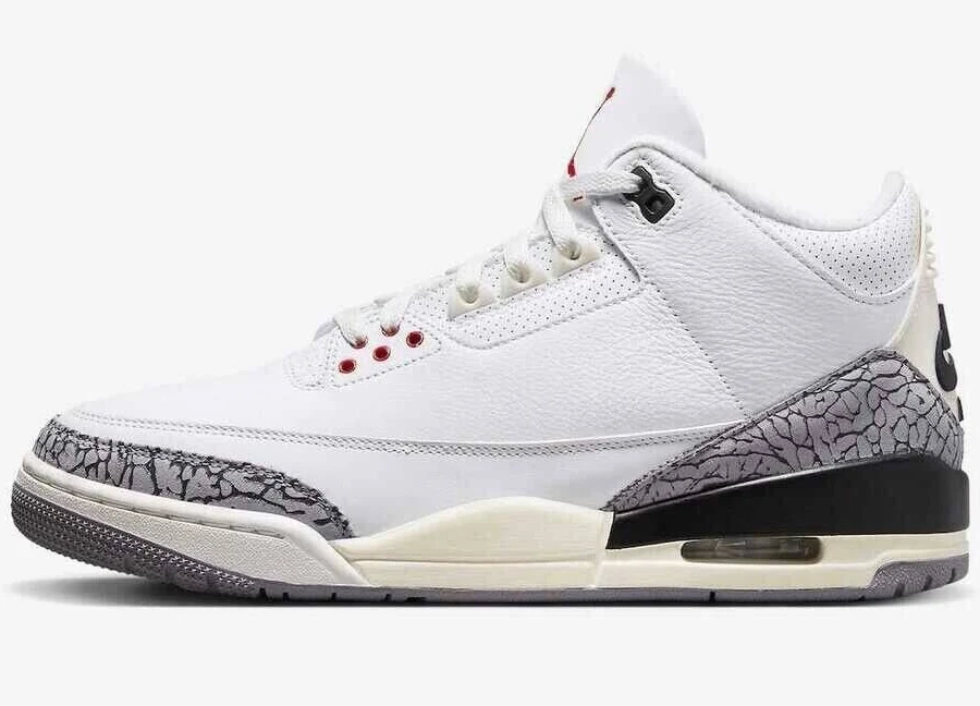 Nike Air Jordan 3 Retro White Cement Reimagined Size 4 Sneakers