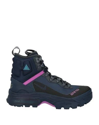 Nike Acg Man Ankle boots Midnight blue Size 4 Leather, Textile fibers