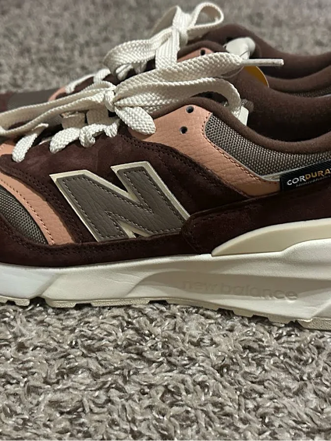 New Balance Shoes | New Balance Brown And Pink Cordura Sneakers With Cream Sole | Color: Brown | Size: 8.5 | Sarahegrace's Closet