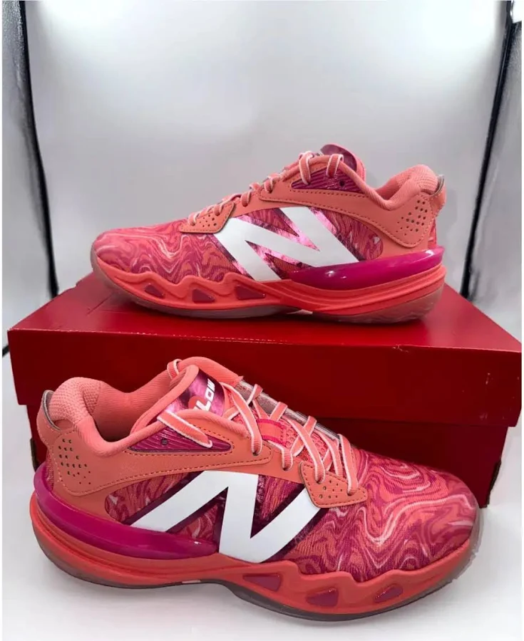 New Balance Hesi Low V2 Men`s Sneakers Pink Red Rose Basketball Shoes BBHSLFV2 7.5