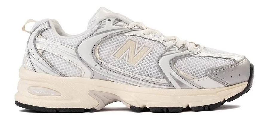 Balance 530 Athletic Shoe Silver Metallic Linen Womens