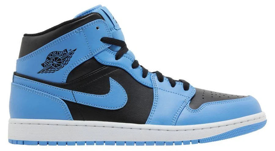 Air Jordan 1 Mid 'University Blue Black' | Men's Size 12.5