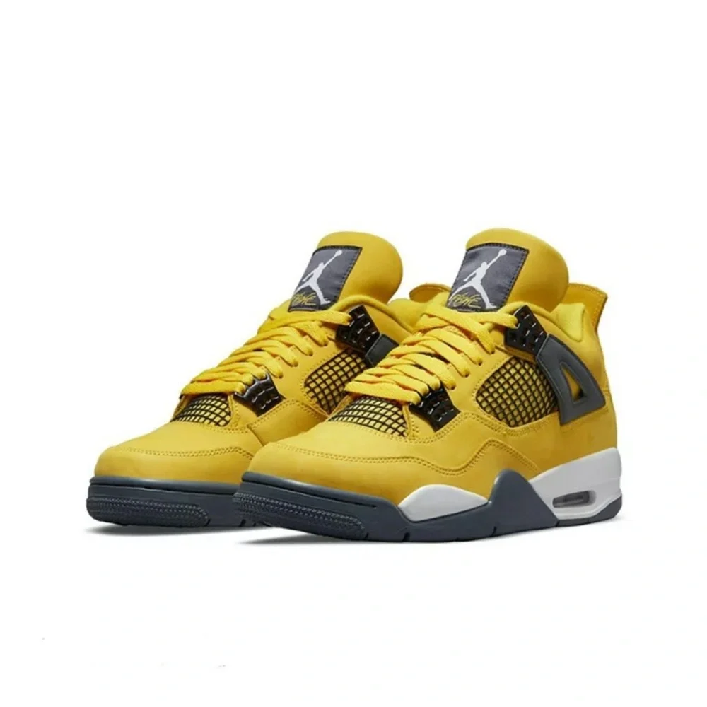 Air Jordan Lightning Retro 4 Yellow and White and Black