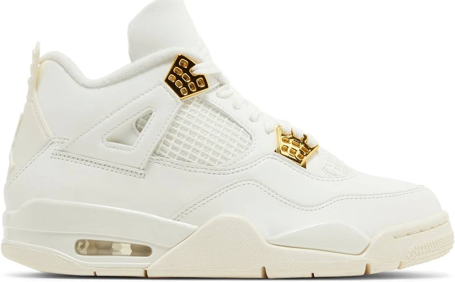 Air Jordan 4 Retro 'metallic Gold' Aj4 Aq9129-170 Women's Shoes