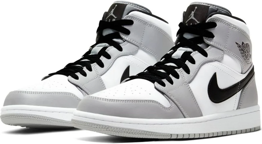 Jordan 1 Mid Light Smoke Grey/black-white