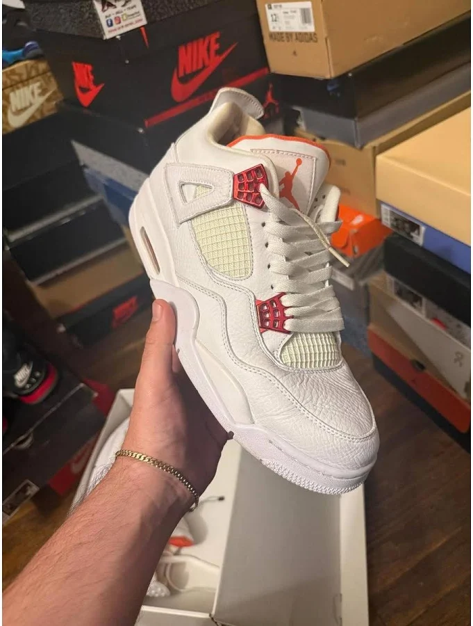 Jordan Shoes | Jordan 4 Orange Metallic Sz 12 | Color: Orange | Size: 12 | Presikicks's Closet