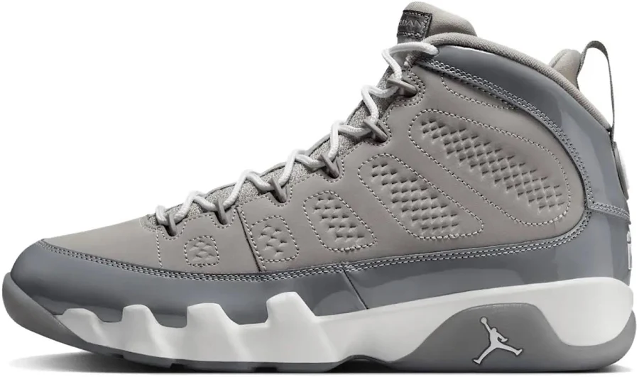 Jordan Air Jordan 9 Cool Grey Retro Basketball Shoes for Men: Comfort, Cushioning, Traction, Breathability, Mid-Top Style