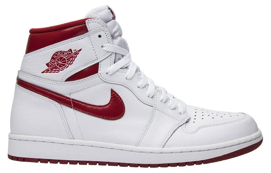 Air Jordan 1 Retro High OG 'Metallic Red' | White | Men's Size 12