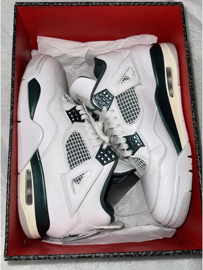 Jordan Shoes | Nike Air Jordan 4 Retro Oxidized Green Men's Size 8 | Color: Green/White | Size: 8 | Thr0wafit's Closet