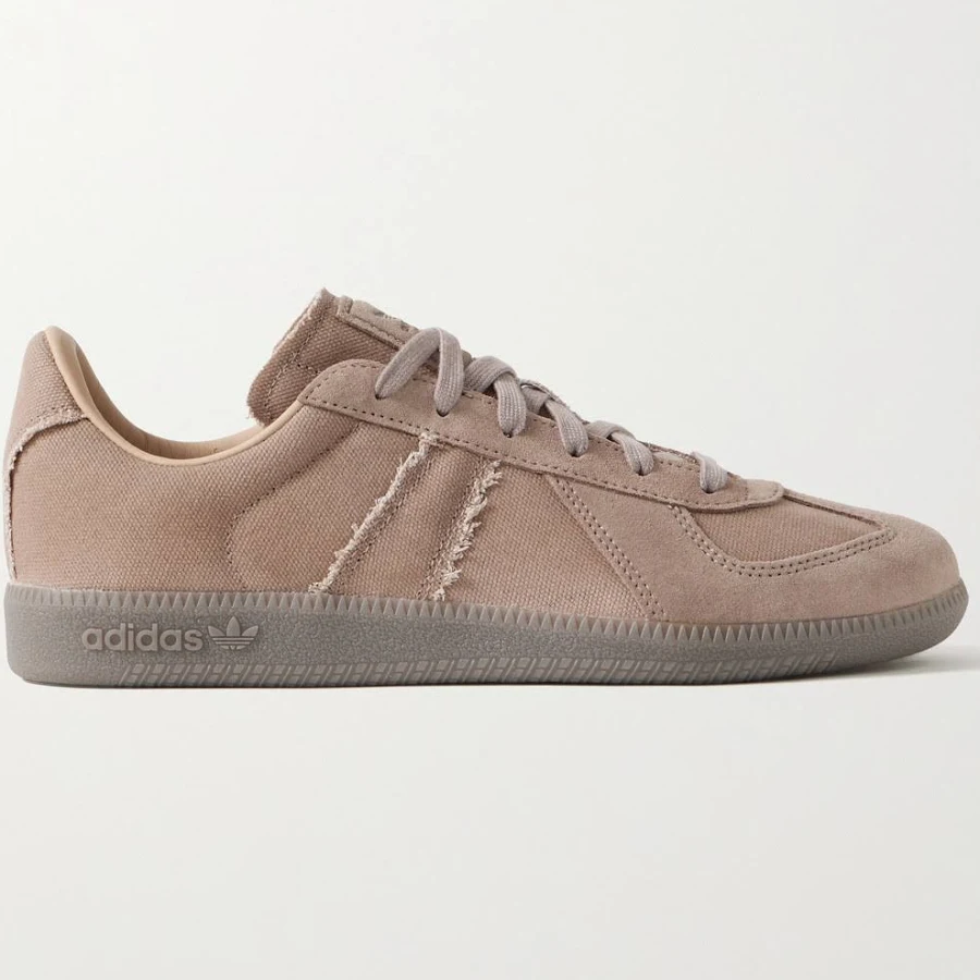 adidas Originals BW Army Suede-Trimmed Waxed-Canvas Sneakers - Men - Taupe Sneakers - UK 5.5