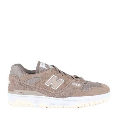 New Balance 550 Man Sneakers Taupe Size 5 Leather, Textile fibers