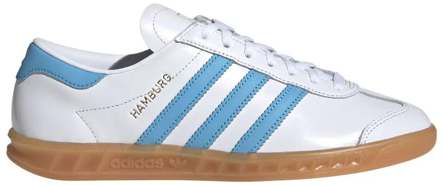 Adidas Hamburg Lace Up Womens White Sneakers Casual Shoes Ji2625