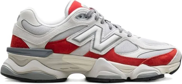 New Balance - 9060 "White/Red" sneakers - unisex - Pig Suede/Mesh/Fabric/Rubber - 10.5