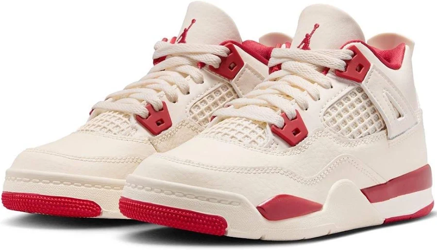 Pre School Jordan 4 Retro_pale Ivory/sierra Red Hv4385-108-size 12