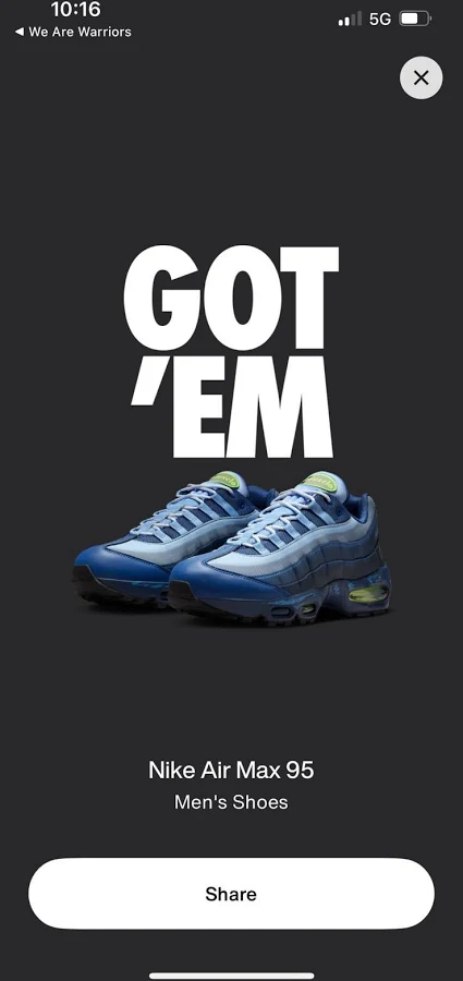 Nike Air Max 95 Yu-gi-oh Ygo Joey Psychic Blue Mens Sz Us 10