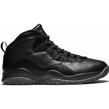 Jordan Unisex Black/Gold - Air 10 Retro Ovo "/Metallic Gold" Sneakers - Calf Leather - 10.5