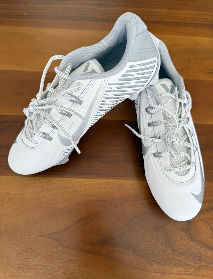 Nike Vapor Edge 360 Vc White Silver Football Cleats Men's. Size 9