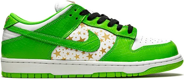 Nike - x Supreme SB Dunk Low "Stars - Mean Green" sneakers - unisex - Calf Leather - 10