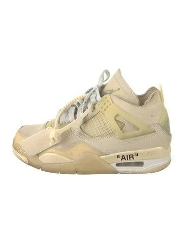 Off-White Jordan 4 Retro ‘Off-White Sail’ Athletic Sneakers in Neutrals, Women's 7.5