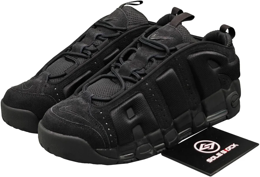 Nike Air More Uptempo Low Top Vintage Basketball Shoes Unisex Black -