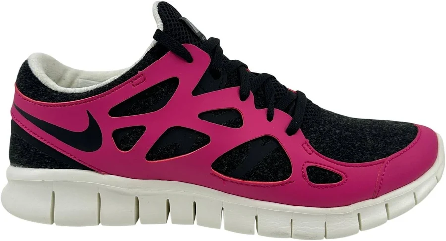 Nike Free Run+ 2 Ext Black Fireberry Womens Athletic Sneaker