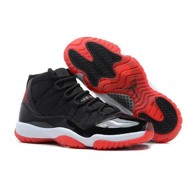 (Free Shipping) Jordan 11 XI Men Basketball Shoes Bred High / 12