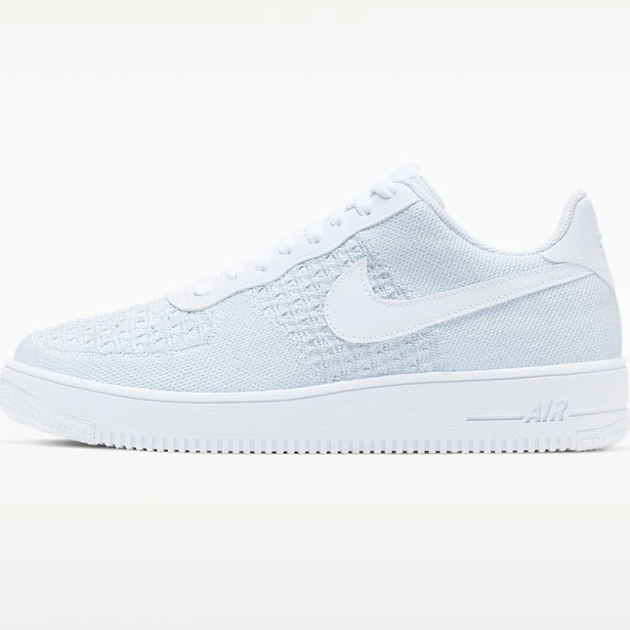Nike Air Force 1 Flyknit 2.0 White Pure Platinum Nby Av3042-100 Sz 7