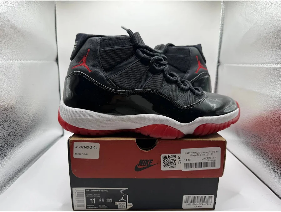 Pre Owned Jordan 11 Retro Playoffs Bred (2019)