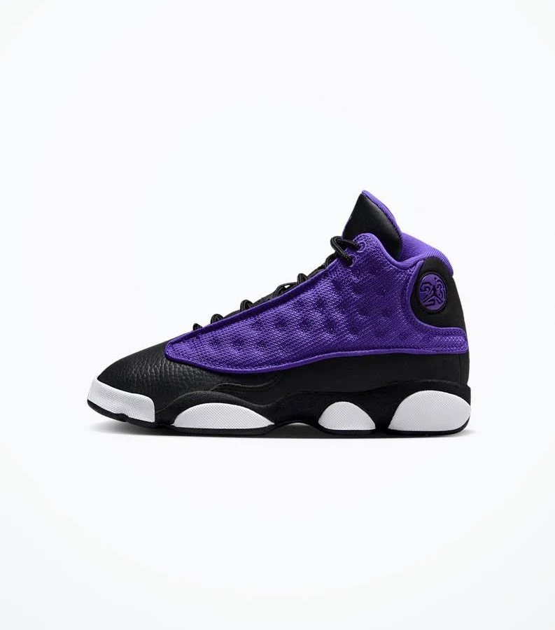 Air Jordan 13 Retro (GS) Big Kids - Purple Venom/Black-White