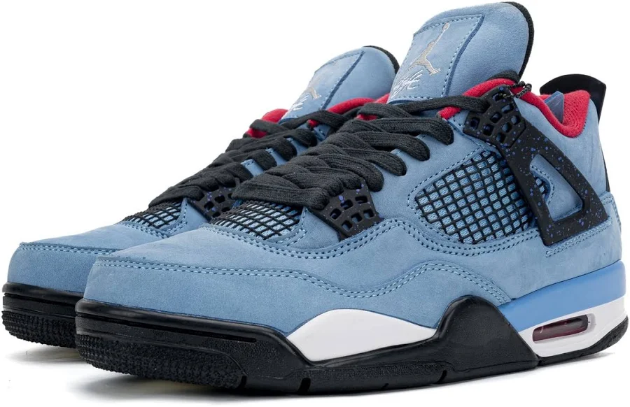 Aj 4 Cactus Jack Blue Nubuck 308497-406 Men's Size 4-13