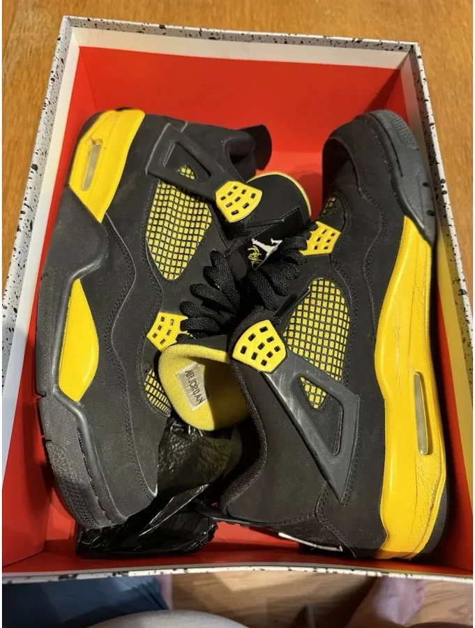 Air Jordan 4 Retro Thunder 2012 Black Tour Yellow 308497-008 Size 11 OG Box1