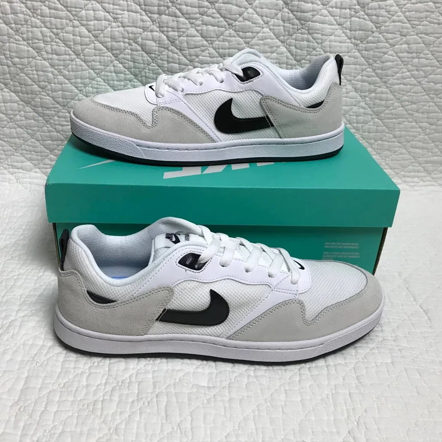 Nike Sb Alleyoop Skateboarding Shoes Men’s Sz 12.5 White/black