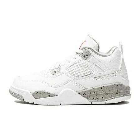 Jordan PRE School Air Jordan 4 Retro PS White Oreo Bq7669 100 from Stadium Goods, Adult Unisex, Size: 3 Little Kid, Gray