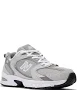 New Balance Women's 530 Suede Lifestyle Sneakers, Womens, 7, Raincloud/Shadow Grey/Silver Metallic