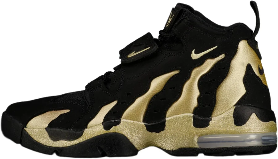 Nike Air Diamond Turf Max ’96 'Colorado Home' BLACK/VEGAS GOLD-WHITE / 8