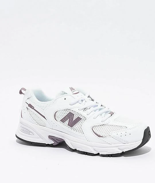 New Balance Kids 530 Bungee White & Mauve Shoes