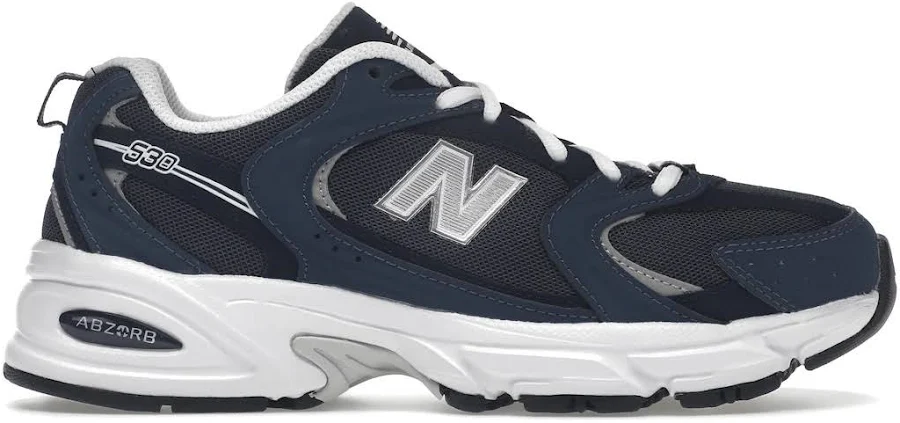 new balance 530 navy silver