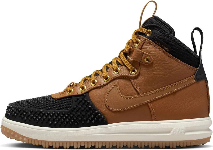 Nike Lunar Force 1 Duckboot Ale Brown Goldtone Black 805899-202 Sz 8