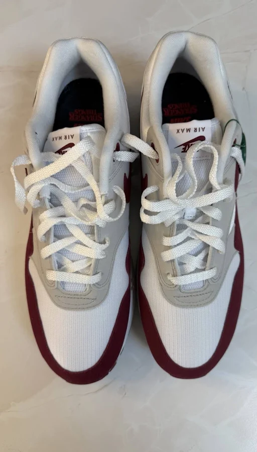 Nike Air Max 1 Stranger Things Steve Harrington White Maroon