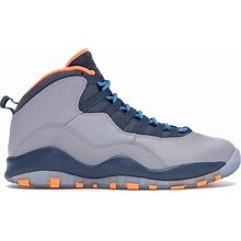 Jordan Men's Wolf Grey/New Slate/Atomic Orange 10 Retro Bobcats Sneakers In