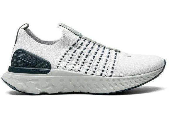 Nike Women's React Phantom Run Flyknit 2 "Platinum Tint/Dark" Sneakers - White - Low-top sneakers - 6
