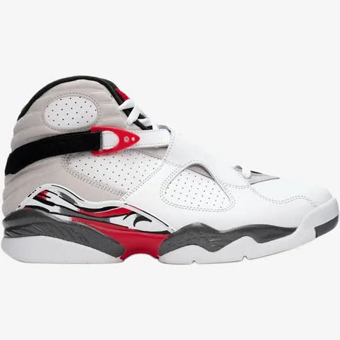 Nike - Men's Air Jordan 8 Retro Sneakers - (White/Black/Red)