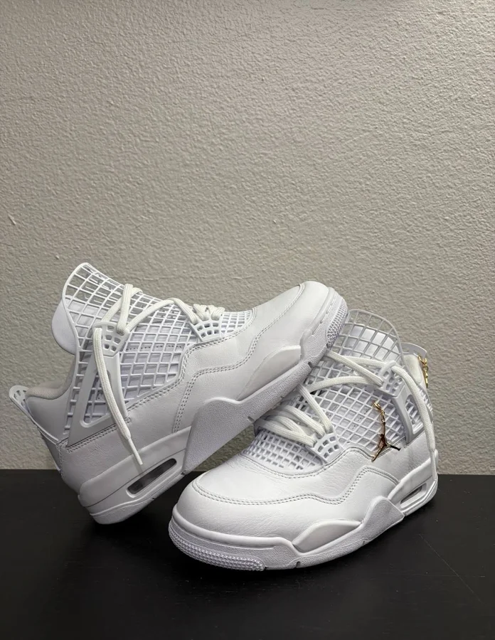 Air Jordan 4 Retro Net Size 7.5w Women Triple White Sneakers