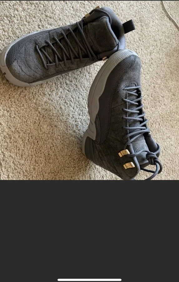 Men's Air Jordan 12 Retro Grey University Blue